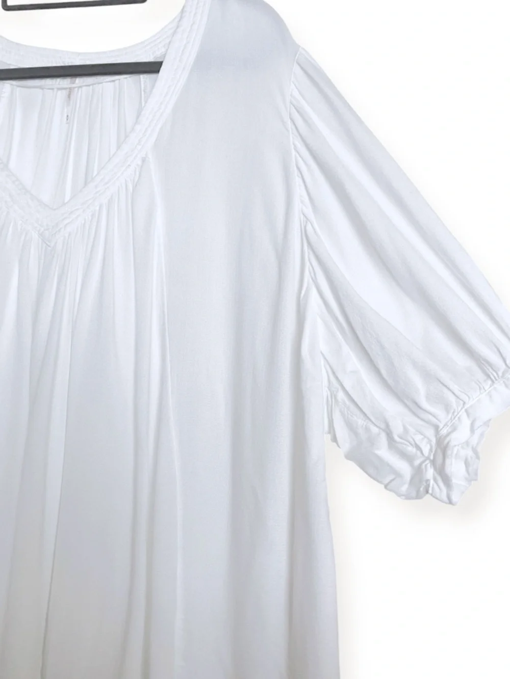 Free People Oversized Flowy V Neck Balloon Sleeve Boho Slouchy Blouse Top Medium